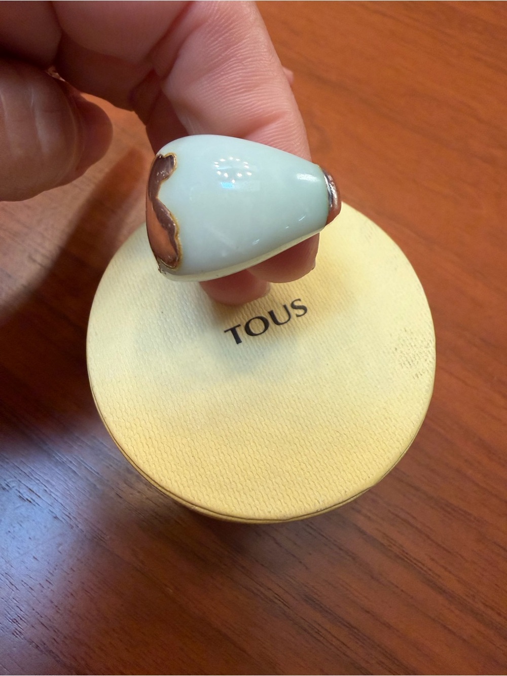 TOUS Pale Mint Green Statement Bear Ring – Silver - Picture 7 of 12